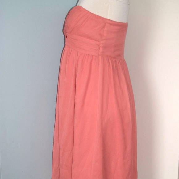 NWT 4 JCrew Taryn Dress Silk Chiffon Formal Cocktail Salmon Prom Medium Papaya - Picture 3 of 9